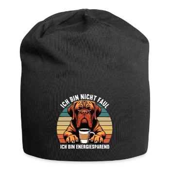 Ich Bin Nicht Faul Bordeaux Dogge Bordeauxs - Jersey-Beanie - Schwarz - Vorne