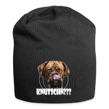 BORDEAUX DOGGE knutschn Bordeauxdogge Wilsigns - Jersey-Beanie - Schwarz - Vorne