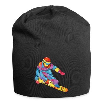 Snowboard Snowboarder Snowboarden Winter Geschenk - Jersey-Beanie - Schwarz - Vorne
