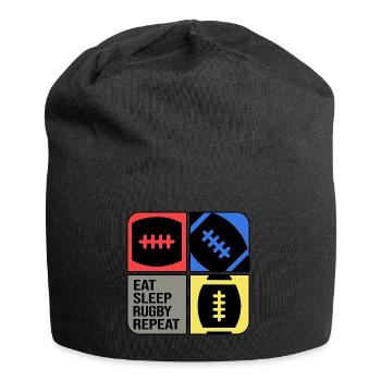 rugby rugby players rugby season - Jersey Beanie - black - Front