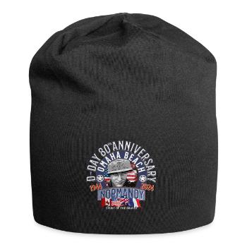 D DAY 80th anniversary in Normandy - Jersey Beanie - black - Front