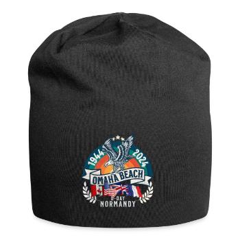 D DAY 80. Jahrestag Omaha Beach Normandie - Jersey-Beanie - Schwarz - Vorne