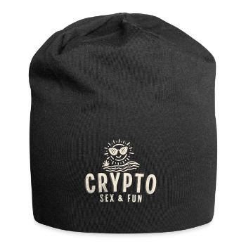 Krypto-Sex und Spaß - Jersey-Beanie - Schwarz - Vorne