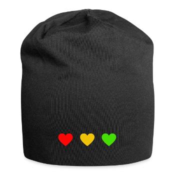 Reggae Love Rastafari Dreadlocks Heart Cadeau - Bonnet en jersey - noir - Devant