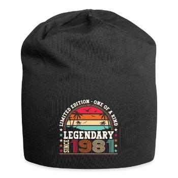 Legendary 1981 42nd Birthday Gift Men - Fun - Jersey Beanie - black - Front