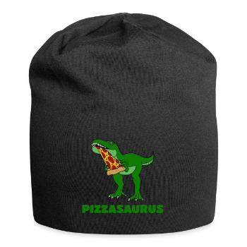 Pizza Quote, Pizzasaurus, Dinosaur Lover - Jersey Beanie - black - Front