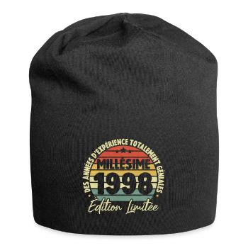 Cadeau D'anniversaire Millésime Fabriqué en 1998 - Bonnet en jersey - noir - Devant