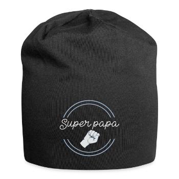 Super papa cadeau anniversaire père formidable - Bonnet en jersey - noir - Devant