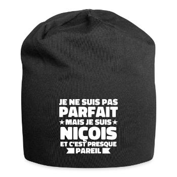 Je Ne Suis Pas Parfait Mais Je Suis Niçois - Bonnet en jersey - noir - Devant