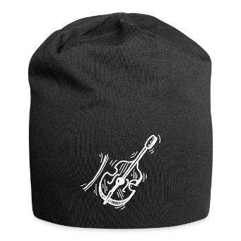 Violine - Violinist - Jersey-Beanie - Schwarz - Vorne