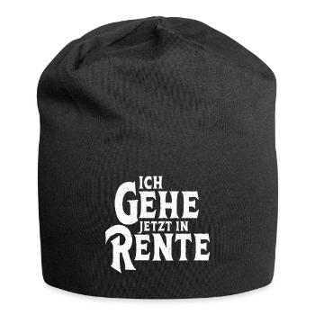 Ich gehe jetzt in Rente Rentner Ruhestand - Jersey-Beanie - Schwarz - Vorne