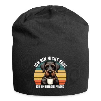 Ich Bin Nicht Faul Deutsch Drahthaar Jagdhund - Jersey-Beanie - Schwarz - Vorne