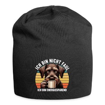 Ich Bin Nicht Faul Deutsch Drahthaar Jagdhund - Jersey-Beanie - Schwarz - Vorne