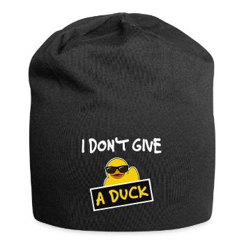 I don't give a Duck, Quietscheente, Rubber Ducky - Jersey-Beanie - Schwarz - Vorne