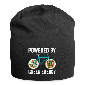 Cycliste - Propulsé par l’énergie verte - Bonnet en jersey - noir - Devant