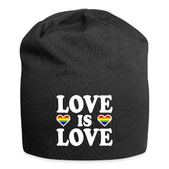 Love is love - Jersey-Beanie - Schwarz - Vorne
