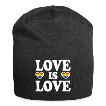 Love is love - Jersey-Beanie - Anthrazit - Vorne