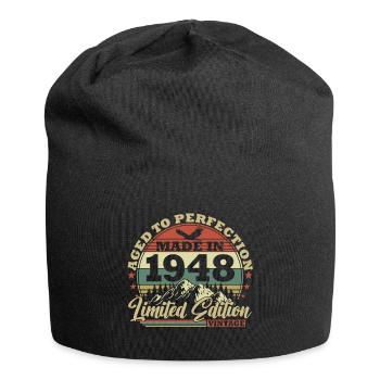 1948 Naissance Vintage Geburtstg Retro - Bonnet en jersey - noir - Devant