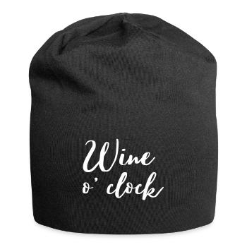 Time for some Wine! Wine lover Design - Jersey Beanie - black - Front