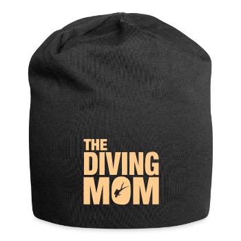Diving Woman, The Diving Mom - Jersey-Beanie - Schwarz - Vorne