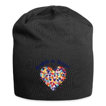 Köln Karneval Alaaf Jeck Party Konfetti Herz - Jersey-Beanie - Schwarz - Vorne