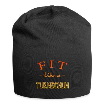Fit like a Turnschuh, Gym, Fitness, Workout, Fit - Jersey-Beanie - Schwarz - Vorne
