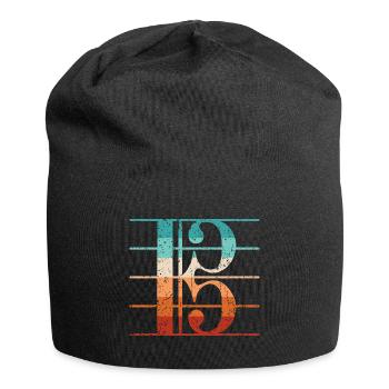 Clé d’alto Clé d’alto Partition Alto - Bonnet en jersey - noir - Devant