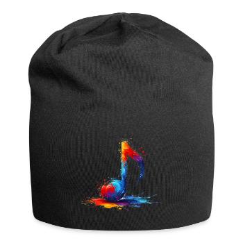 Colorful Music Note Music Musicians - Jersey Beanie - black - Front