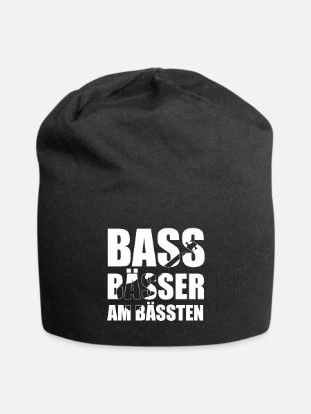 Bass Player Gift BASS BÄSSER AM BÄSSTEN Bassist - Jersey-Beanie - Schwarz