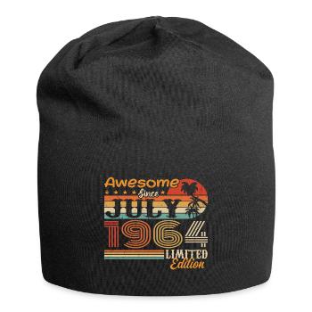 Juli 1964 Juli Geburtstagsgeschenk Juli 1964 - Jersey-Beanie - Schwarz - Vorne