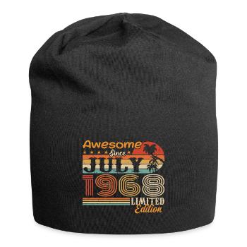 Juli 1968 Juli Geburtstagsgeschenk Juli 1968 - Jersey-Beanie - Schwarz - Vorne