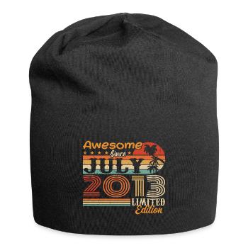 Juli 2013 Juli Geburtstagsgeschenk Juli 2013 - Jersey-Beanie - Schwarz - Vorne