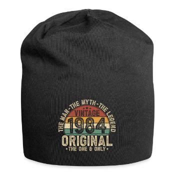 1984 Vintage né homme mythe légende - Bonnet en jersey - noir - Devant