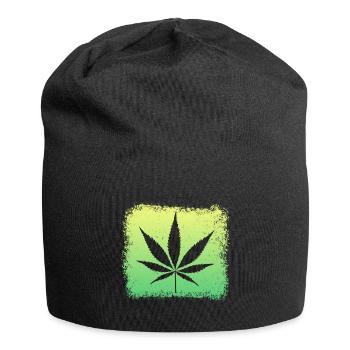 Kiffen Weed Ganja - Jersey-Beanie - Schwarz - Vorne