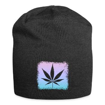 Kiffen Kiffer Weed Gras Stoner - Jersey-Beanie - Anthrazit - Vorne