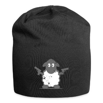 Schaf - Jersey-Beanie - Schwarz - Vorne