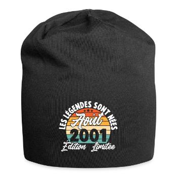 Cadeau Les légendes sont nées en Août 2001 - Bonnet en jersey - noir - Devant