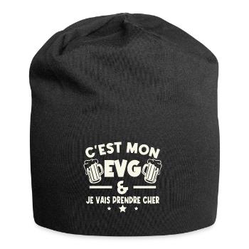 C'est mon evg je vais prendre cher Humour cadeau - Bonnet en jersey - noir - Devant