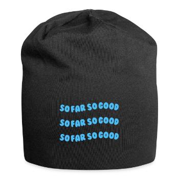 so far so good ight blue - Jersey Beanie - black - Front