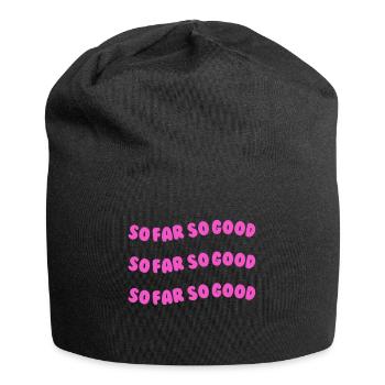 so far so good pink - Jersey Beanie - black - Front