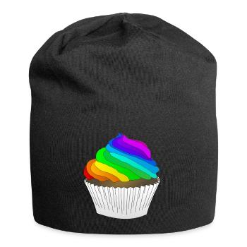 rainbow sun clouds weather rainbow sun cloud76 - Jersey Beanie - black - Front