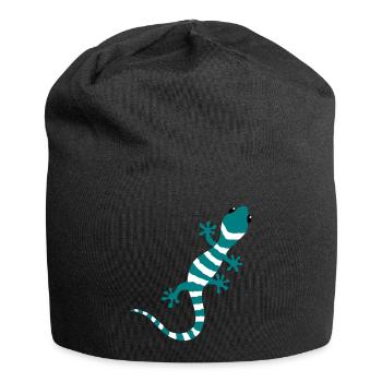 Gecko Salamander Lizard Reptile cadeau d'escalade - Bonnet en jersey - noir - Devant