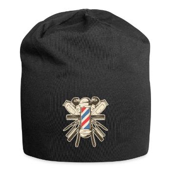 Barber Accessories - Bartscherer Rasur Bart Frisur - Jersey-Beanie - Schwarz - Vorne