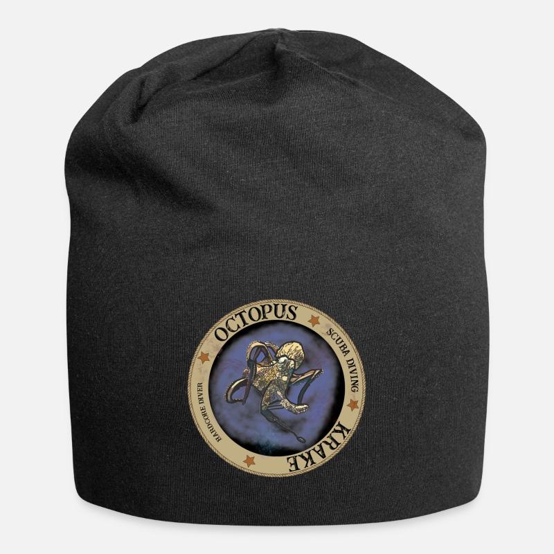 Pieuvre - Pieuvre - Plongée - Plongée sous-marine - Bonnet en jersey - noir