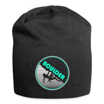 Boulderer bouldern Berge Felsen - Jersey-Beanie - Schwarz - Vorne