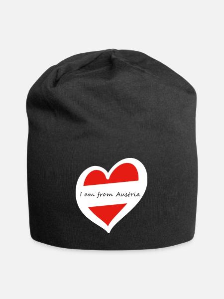 I am from Austria. - Jersey-Beanie - Schwarz