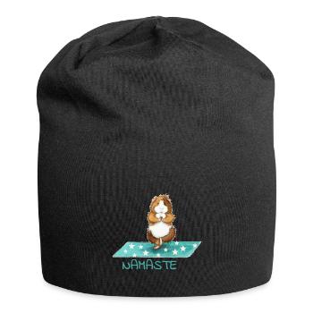 Yoga Namaste Cochon d'Inde - Bonnet en jersey - noir - Devant