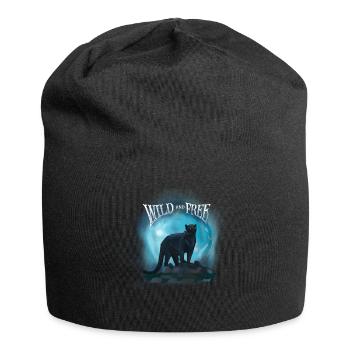 Wild and free panther - Jersey-Beanie - Schwarz - Vorne
