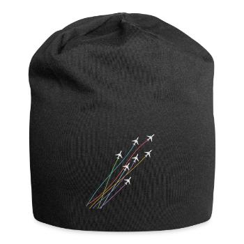Flugzeugstaffel Fliegerstaffel Formation Flug - Jersey-Beanie - Schwarz - Vorne