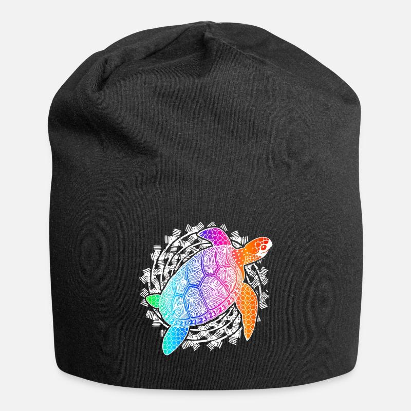 Turtle Schildkröte 23 - Jersey-Beanie - Schwarz